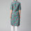Thumbnail: Green and pink Floral printed Mandarin collar Kurti