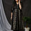 Thumbnail: Beautiful  Black Khari Gold Print Angrakha Kurta Set with pant