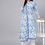 Thumbnail: Off-white and blue  printed A-line kurta
