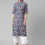 Thumbnail: Blue and peach-coloured Floral printed Kurti