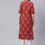 Thumbnail: Maroon ethnic motif print kurta
