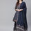 Thumbnail: Navy blue printed Kurta with Sharara with dupatta