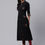 Thumbnail: Black solid A-line kurta