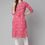 Thumbnail: Pink & White Bandhani Printed  Gotta Patti Indie Prints Kurta