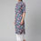 Thumbnail: blue and peach-coloured Floral printed Mandarin collar Three-quarter, roll-up