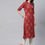 Thumbnail: Maroon ethnic motif print kurta