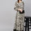 Thumbnail: Off-white, black and grey printed A-line kurta with applique