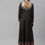 Thumbnail: Women Black & Blue Floral Printed Gotta Patti Anarkali Kurta