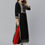 Thumbnail: Black and white yoke design  A-line kurta with mirror work detail