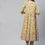 Thumbnail: Yellow Floral Printed Sequinned Pure Cotton Kurta with Trousers