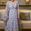 Thumbnail: Beautiful Flower Printed With Samosa Lace Full Flared Kurti With Pant