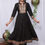 Thumbnail: Rayon Gold printed anarkali kurti