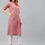 Thumbnail: Pink and green ethnic motifs printed kurta