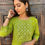 Thumbnail: Green bandhej Kurta and Lehriya print pant set