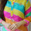 Thumbnail: Reyon  bandhani  kurti with beautiful embroidery & sitara work on yoke