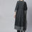 Thumbnail: Black printed Kurta with Trousers with dupatta