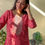 Thumbnail: Bandhani Print kurti with embroidery on yoke & Pant
