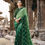 Thumbnail: Green georgette saree