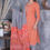 Thumbnail: orange kurti with chevron pant