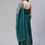Thumbnail: Women Teal Green Floral Printed Anarkali Kurta