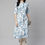 Thumbnail: White and Blue Floral printed A-line Kurti