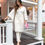 Thumbnail: Swan white embroidered  Kurta set