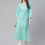 Thumbnail: Green & White Leheriya Printed Gotta Patti Kurta