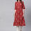 Thumbnail: Maroon ethnic motif print kurta
