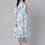 Thumbnail: White and Blue Floral printed A-line Kurti