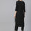 Thumbnail: Black, off-white and red ethnic motifs print kurta with trouser
