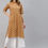 Thumbnail: Women Mustard Yellow & Pink Ethnic Motifs Printed  Kurta
