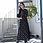 Thumbnail: Black colour rayon straight kurta with paired Printed pant