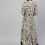 Thumbnail: Off-white, black and grey printed A-line kurta with applique