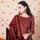 Thumbnail: Rayon printed kurta 3/4th sleeves with rayon skirt