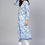 Thumbnail: Off-white and blue  printed A-line kurta