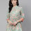 Thumbnail: Sea green, orange and white regular a-line top