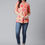Thumbnail: Peach-coloured and green regular shirt style top