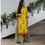 Thumbnail: Rayon Printed calf length Kurti with flowers Printed cotton Skirt