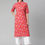 Thumbnail: Floral printed Mandarin collar Three-quarter, roll-up sleeves