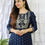 Thumbnail: Gold printed Kurti with Embroidery work
