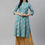Thumbnail: Turquoise Blue and Beige A-line Kurta