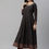 Thumbnail: Women Black & Blue Floral Printed Gotta Patti Anarkali Kurta