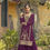 Thumbnail: Purple Faux Georgette Sharara Suit