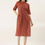 Thumbnail: Straight maroon kurta with three-quarter roll-up sleeves
