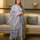 Thumbnail: Beautiful Flower Printed With Samosa Lace Full Flared Kurti With Pant