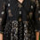 Thumbnail: Beautiful  Black Khari Gold Print Angrakha Kurta Set with pant
