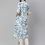 Thumbnail: White and Blue Floral printed A-line Kurti