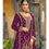 Thumbnail: Purple Faux Georgette Sharara Suit