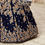 Thumbnail: Lehenga choli in velvet navy blue colour