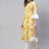 Thumbnail: Women Mustard Yellow Printed Floral Kurta